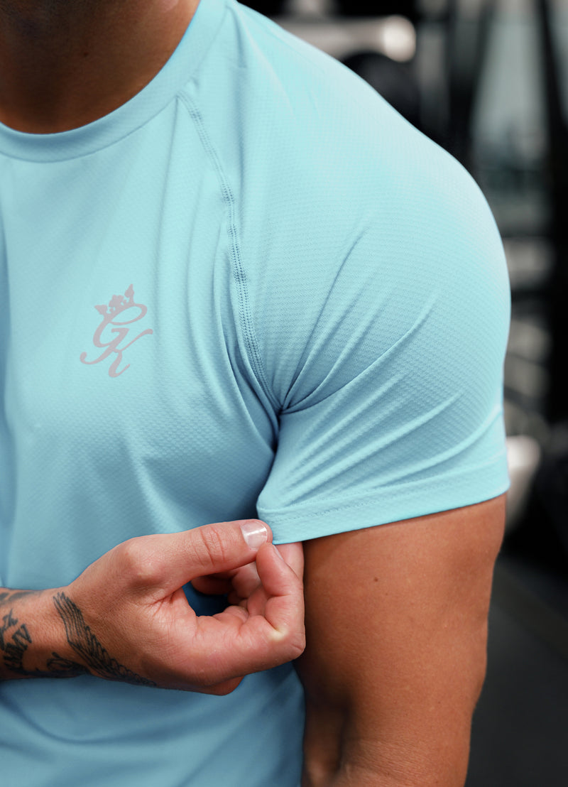 Gym King Energy Tee - Aqua Sky