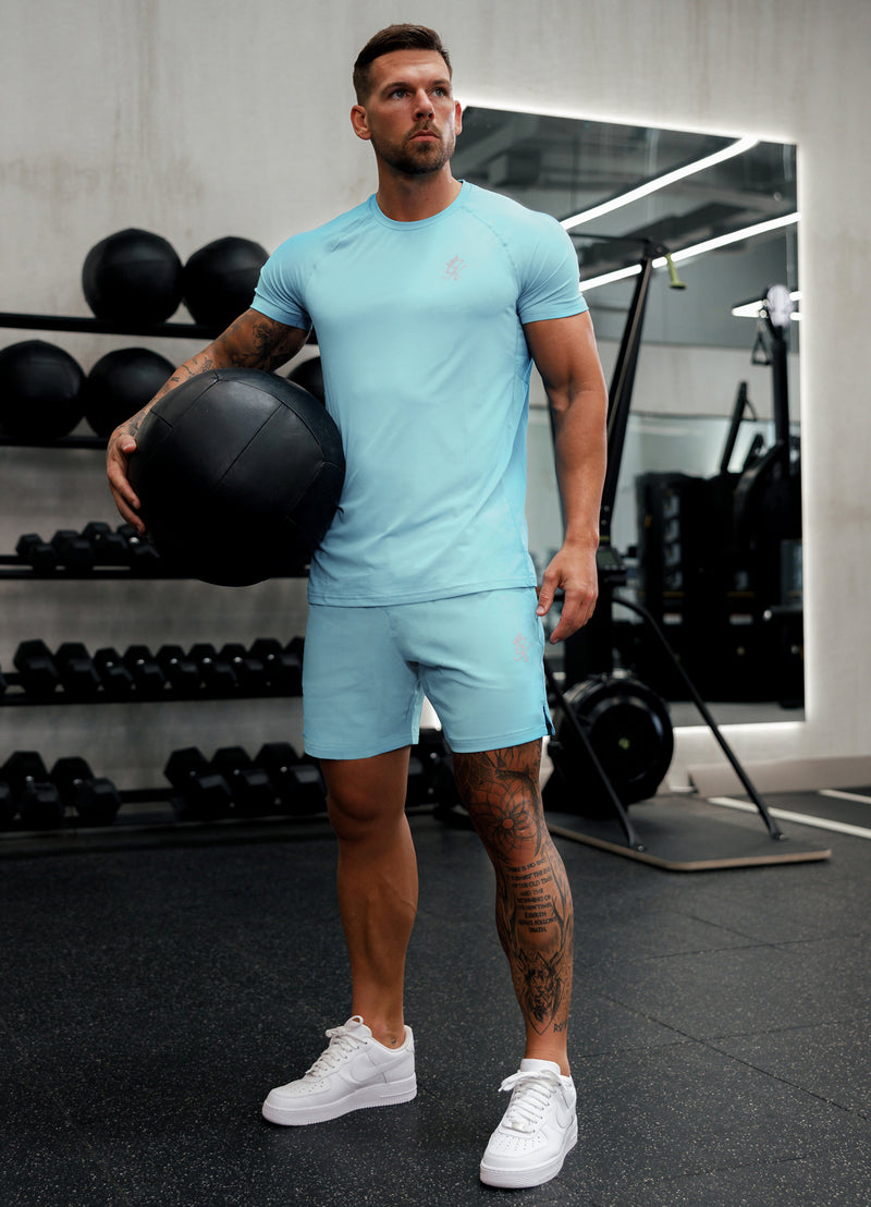 Gym King Energy Tee - Aqua Sky