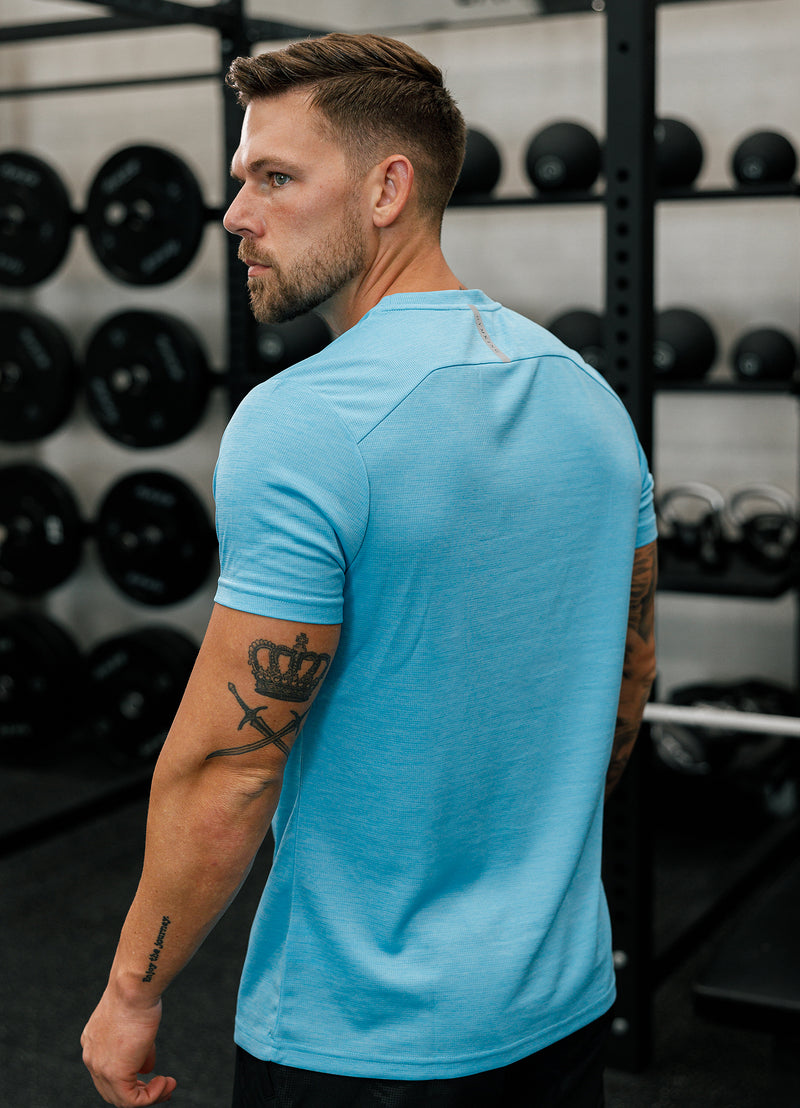 Gym King Element Tee - Aqua Sky Marl