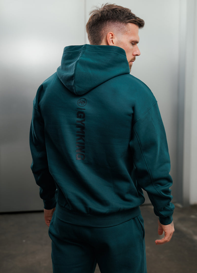 Gym King Aventus Fleece Hood - Deep Forest Green
