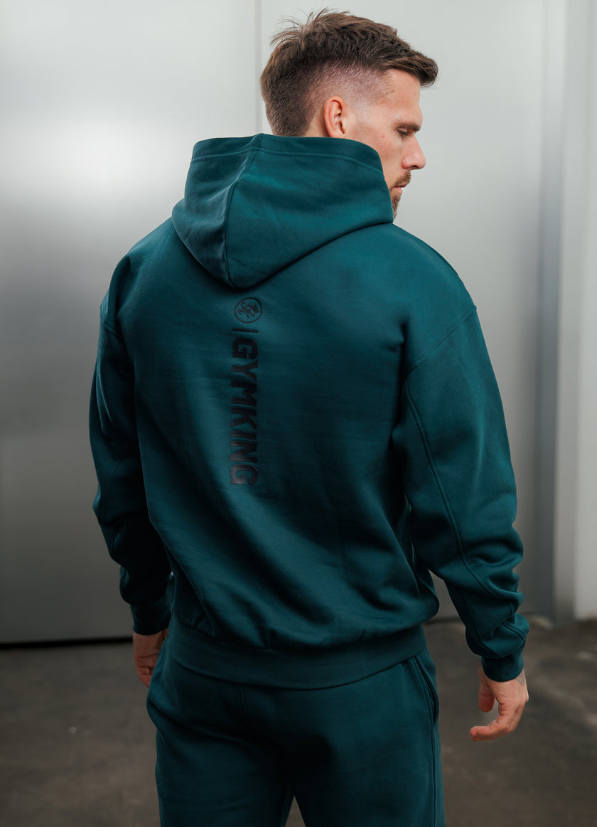 Gym King Aventus Fleece Hood - Deep Forest Green