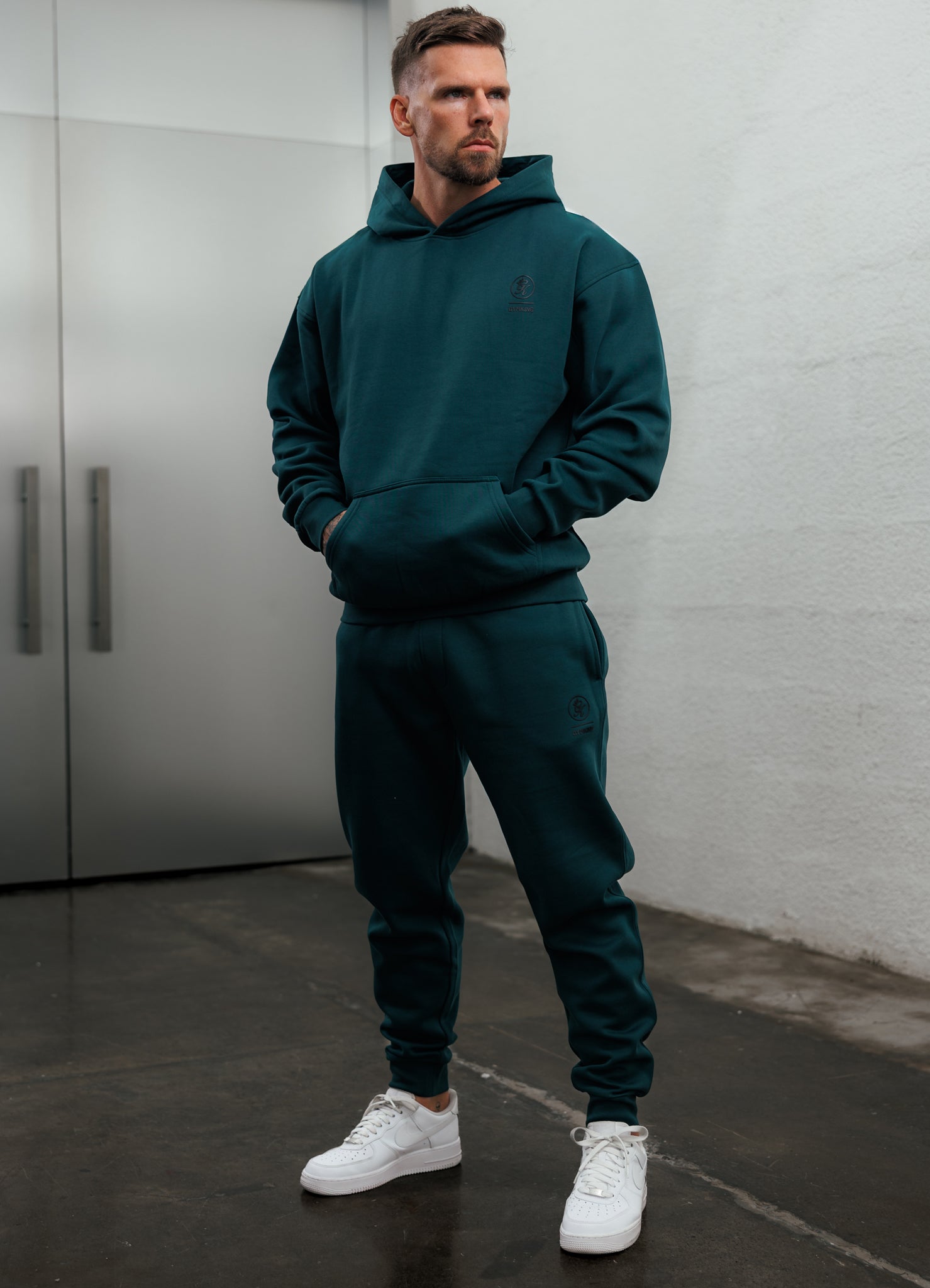 Gym King Aventus Fleece Jogger - Deep Forest Green