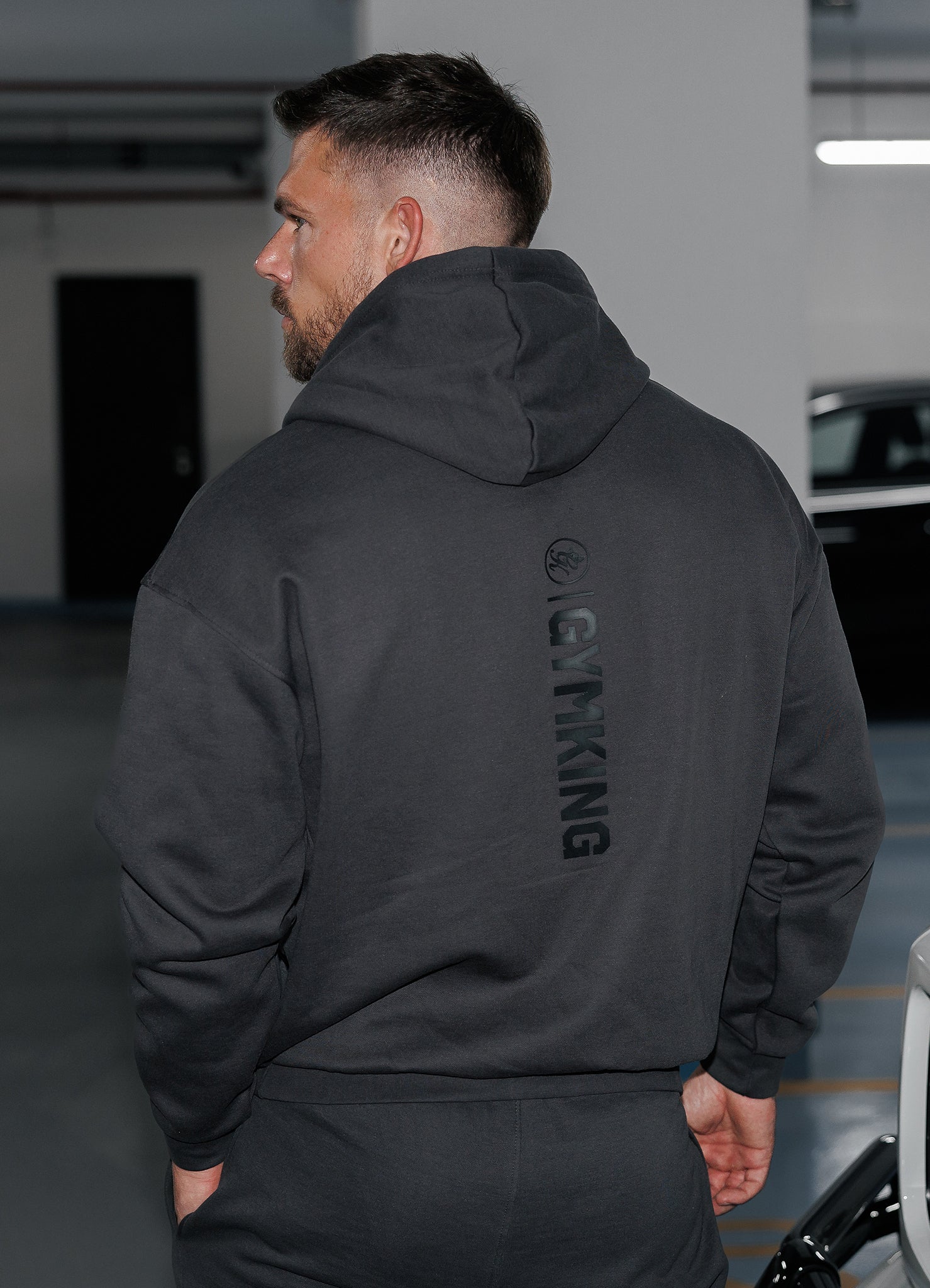 Gym King Aventus Fleece Hoodie - Dark Pewter