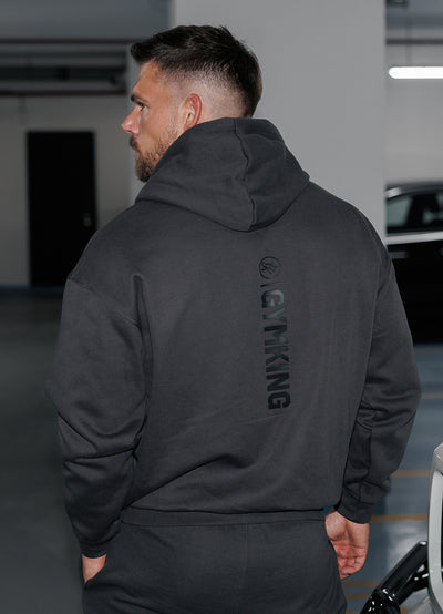 Gym King Aventus Fleece Hood - Dark Pewter