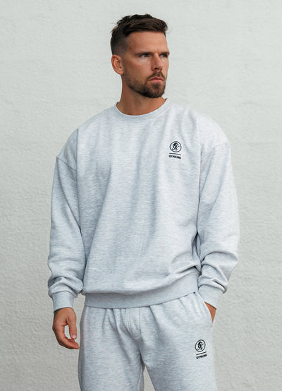Gym King Aventus Fleece Crew - Snow Marl
