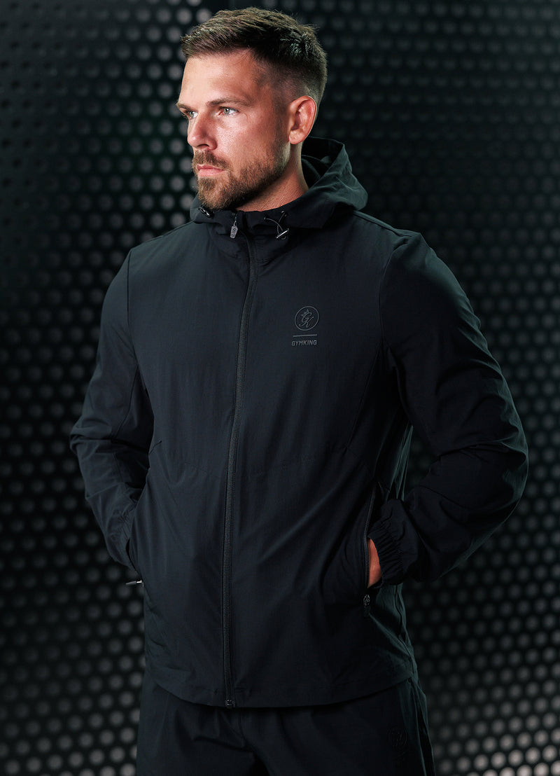 Gym King Aventus Woven Tracksuit Top - Black