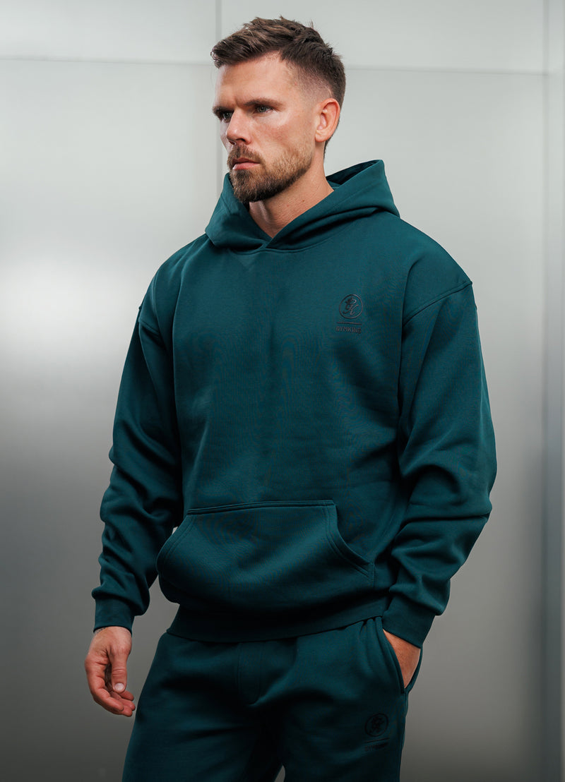 Gym King Aventus Fleece Hood - Deep Forest Green