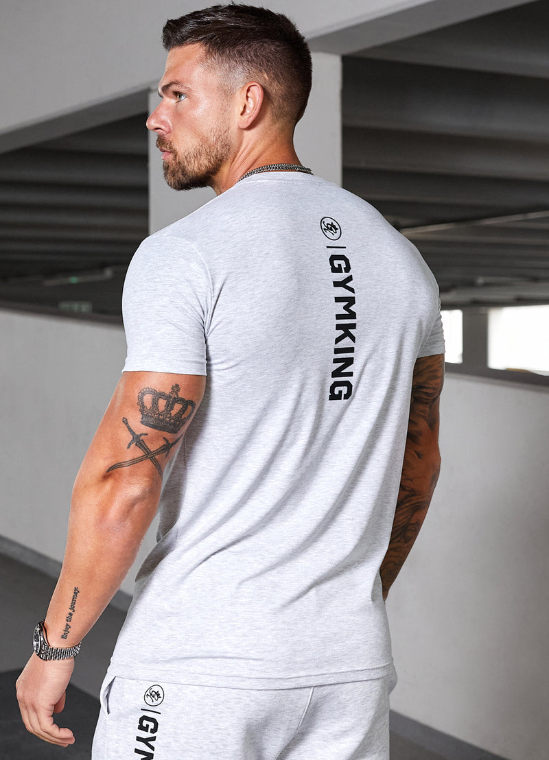 Gym King Aventus Tee - Snow Marl