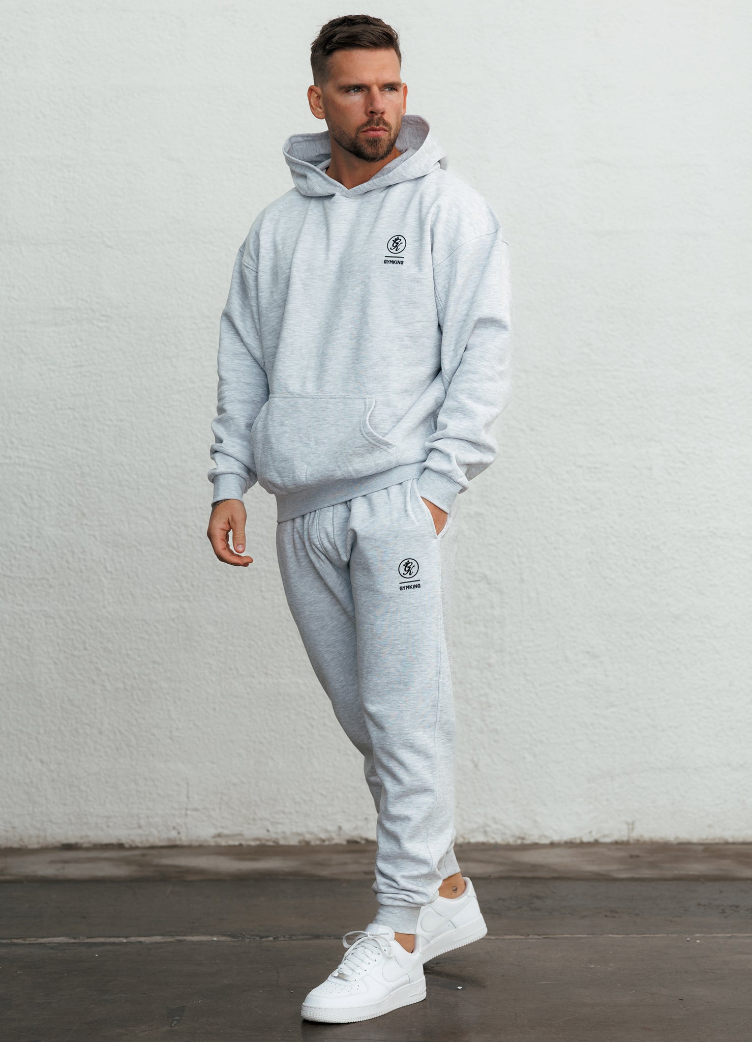 Gym King Aventus Tracksuit - Snow Marl