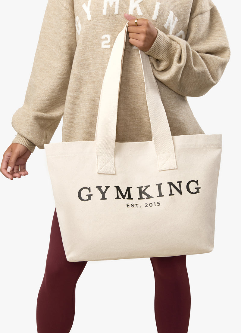 Gym King Established Tote Bag - Light Beige