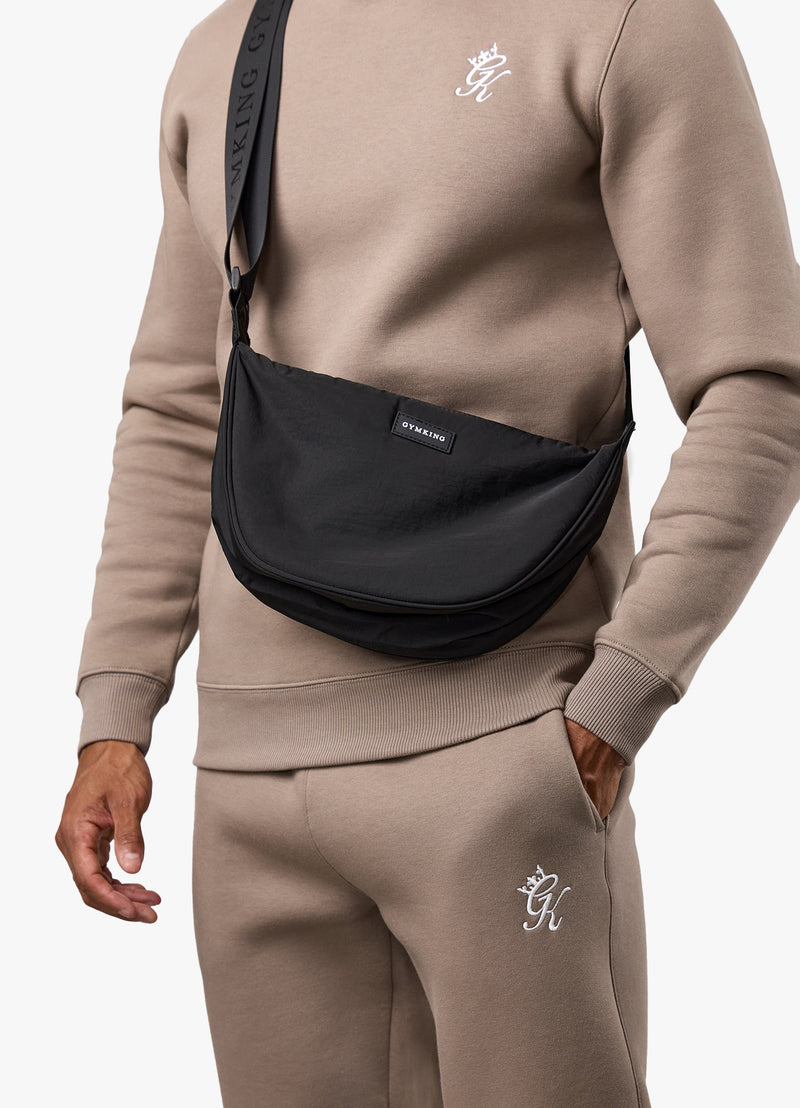 Gym King Rounded Cross Body Bag - Black