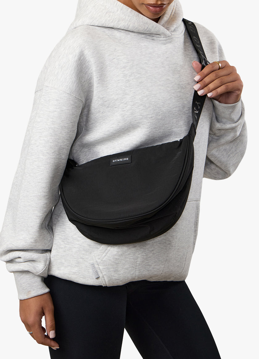 Gym King Rounded Cross Body Bag - Black