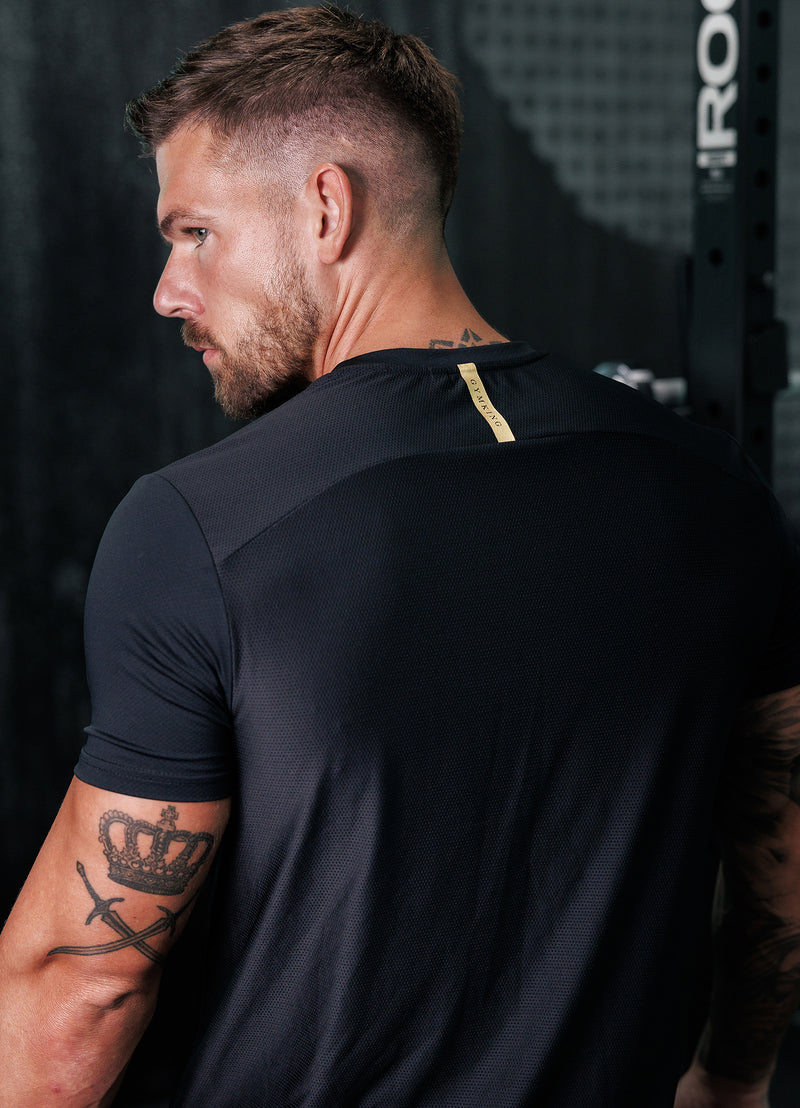 Gym King Flex Tee - Black/Gold