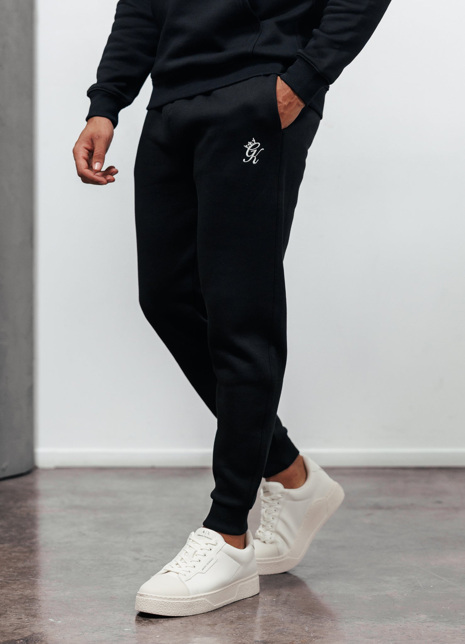 black joggers