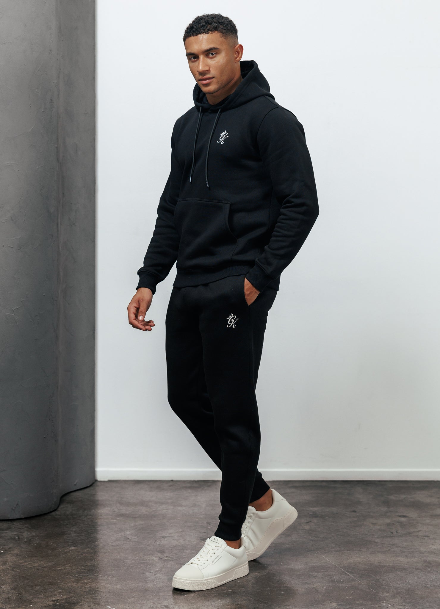 Gym King Fundamental Hood Tracksuit - Black