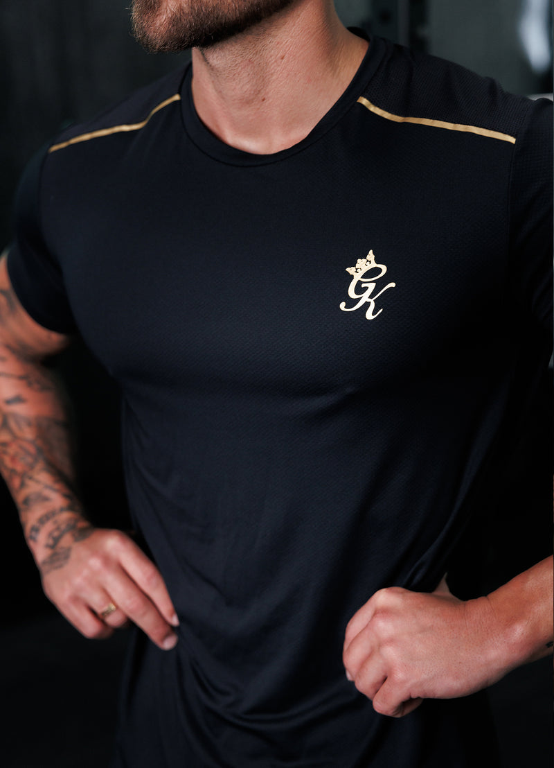 Gym King Flex Tee - Black/Gold