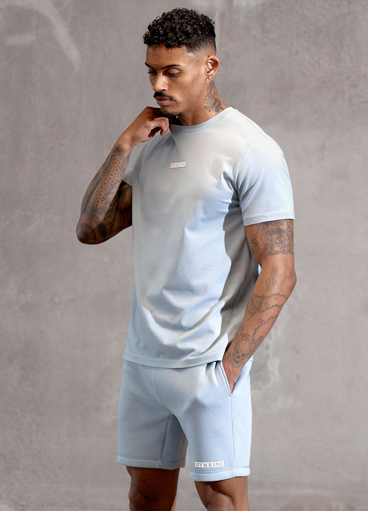 Gym King Box Logo T-Shirt - Ashley Blue