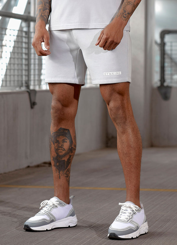 Gym King Box Logo Short - Light Grey