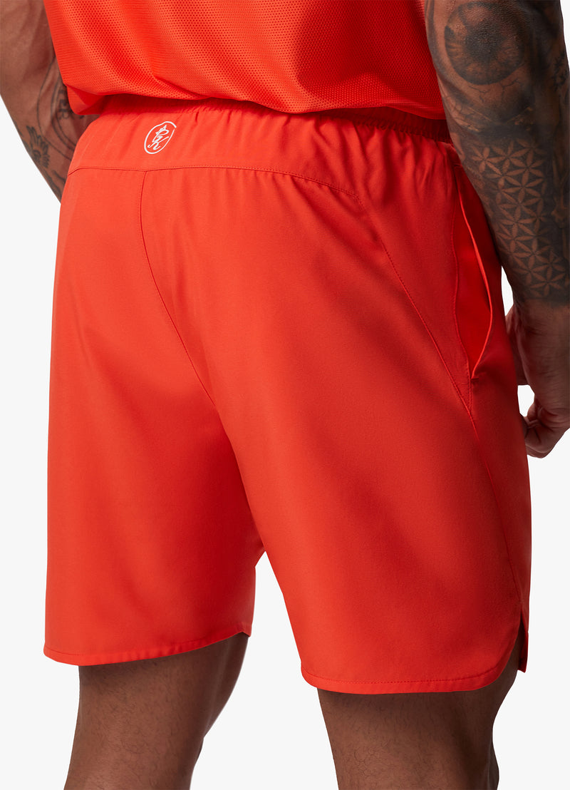 Gym King Flex 6" Short - Chilli Red/White