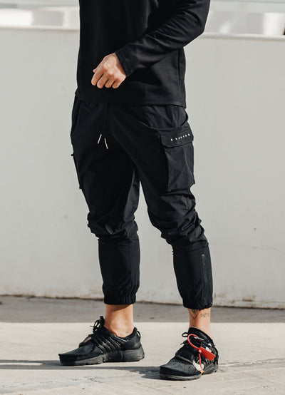 Gym King Rebellion Cargo Jogger - Black