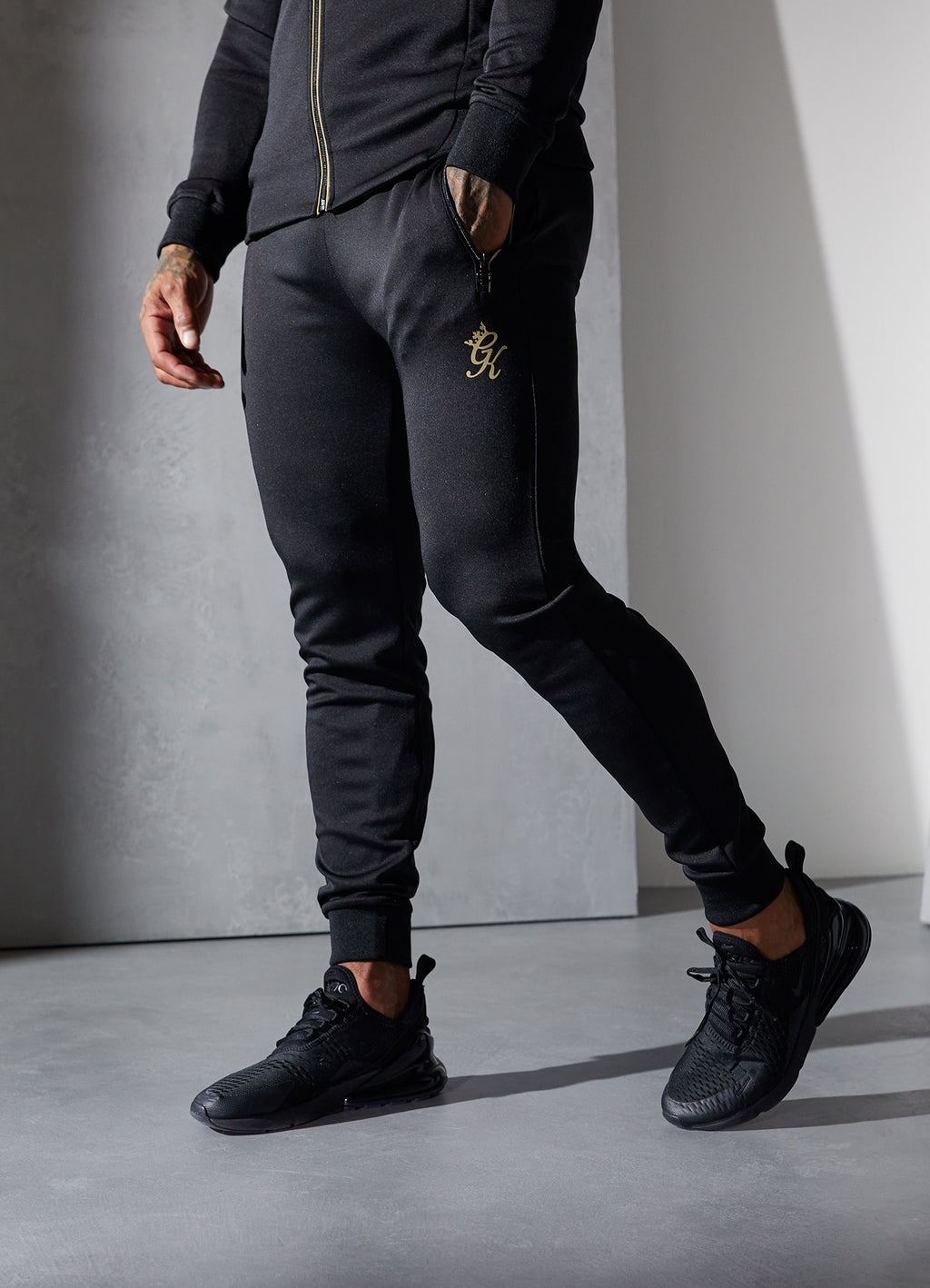 Mens black gym store king joggers