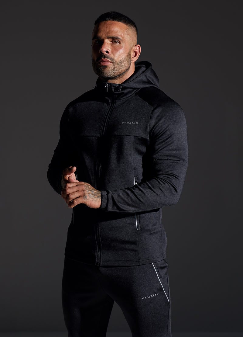 Gym King Eclipse Poly FZ Hood - Black