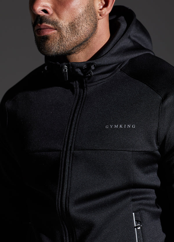 Gym King Eclipse Poly FZ Hood - Black