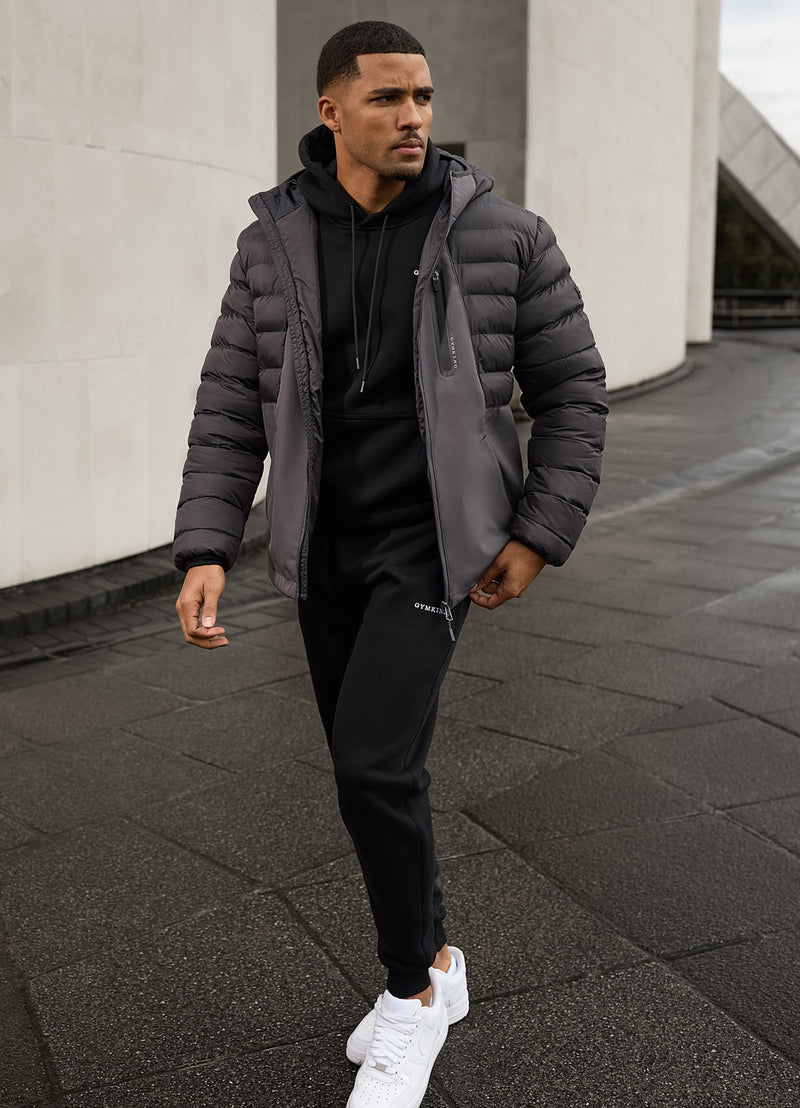 Gym King Summit Hybrid Jacket - Black/Grey