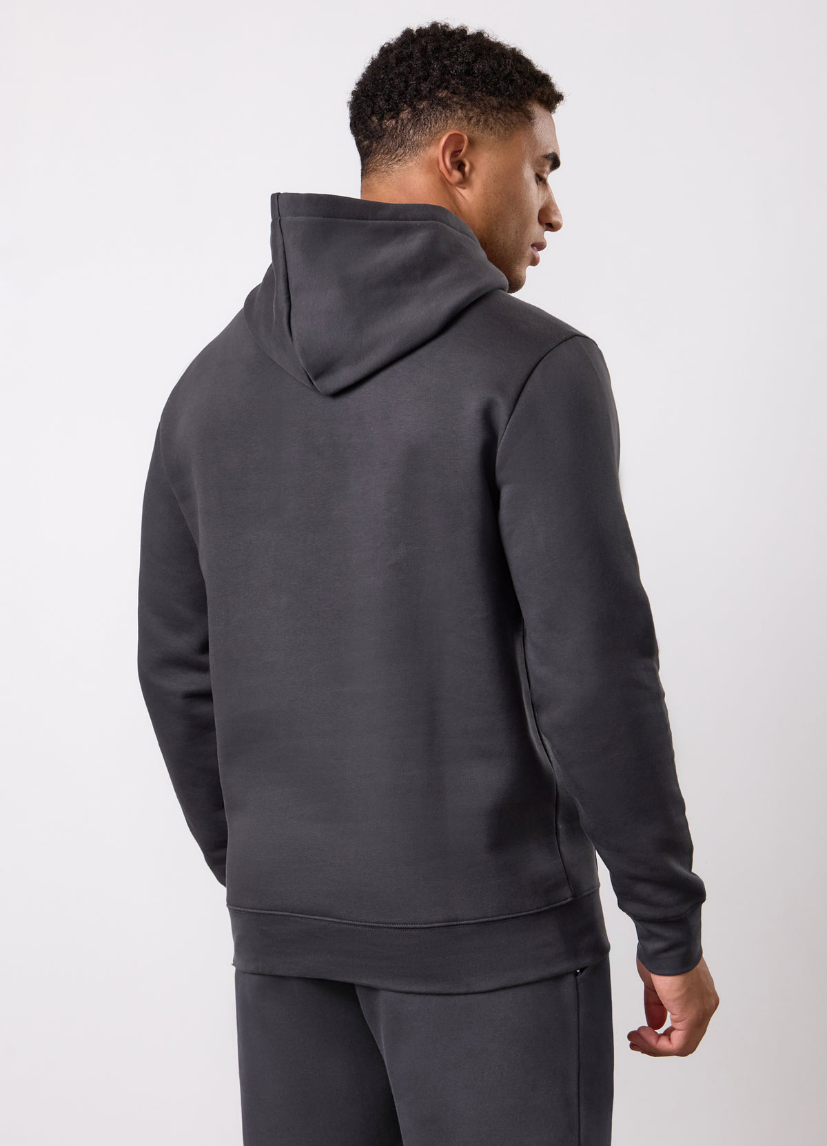 Gym King Hoodie aus Fleece mit Klebeband – Dunkelzinn