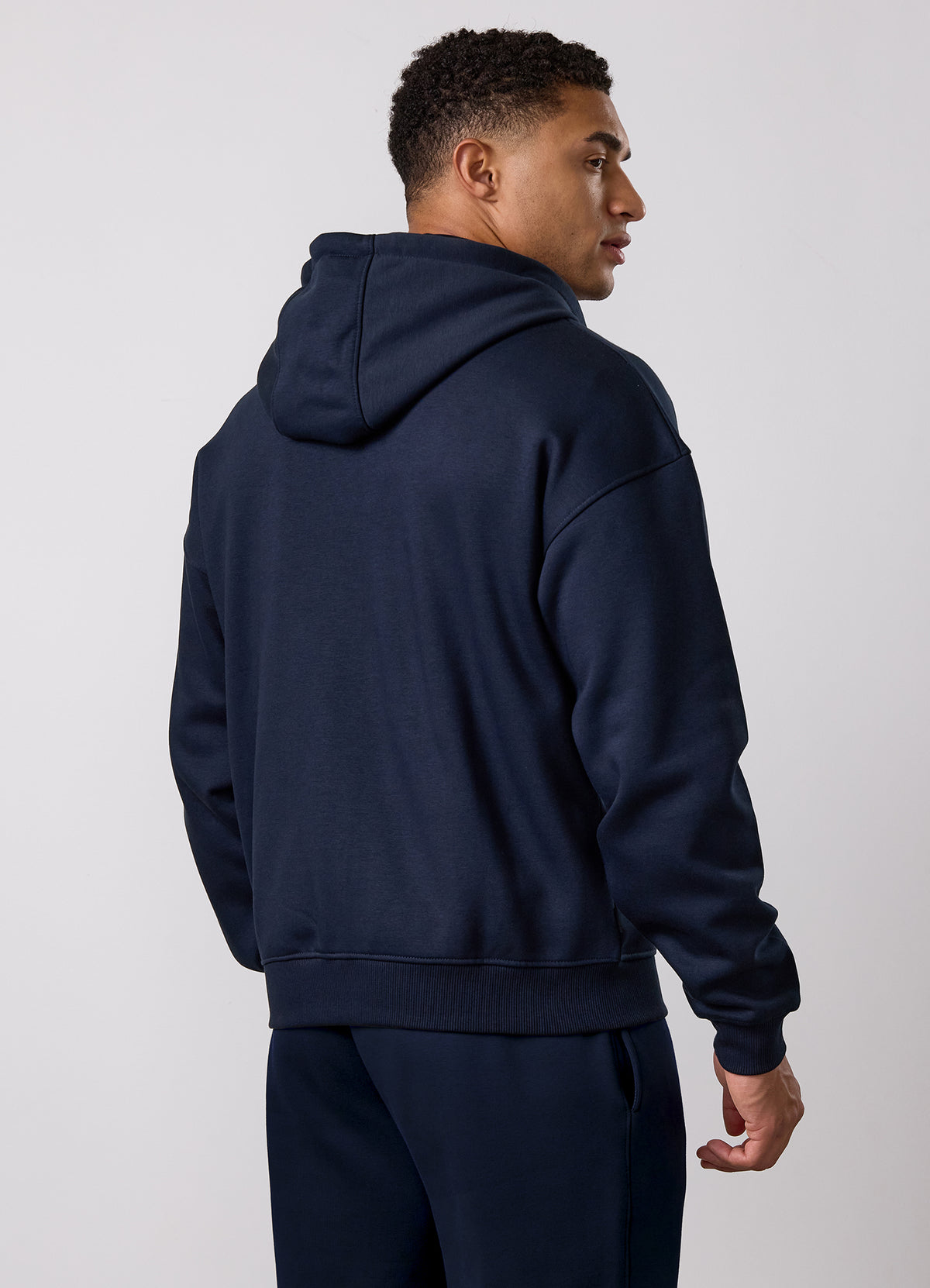 Gym King Fundamental Fleece FZ Hoodie - Navy