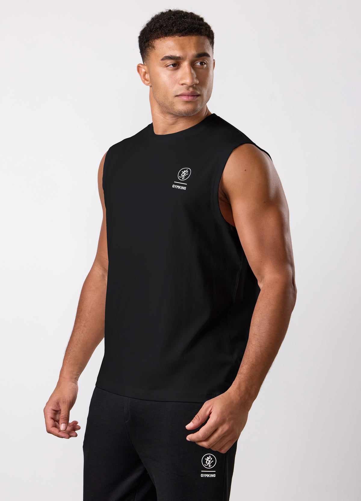 Gym King Aventus Jersey Vest - Black