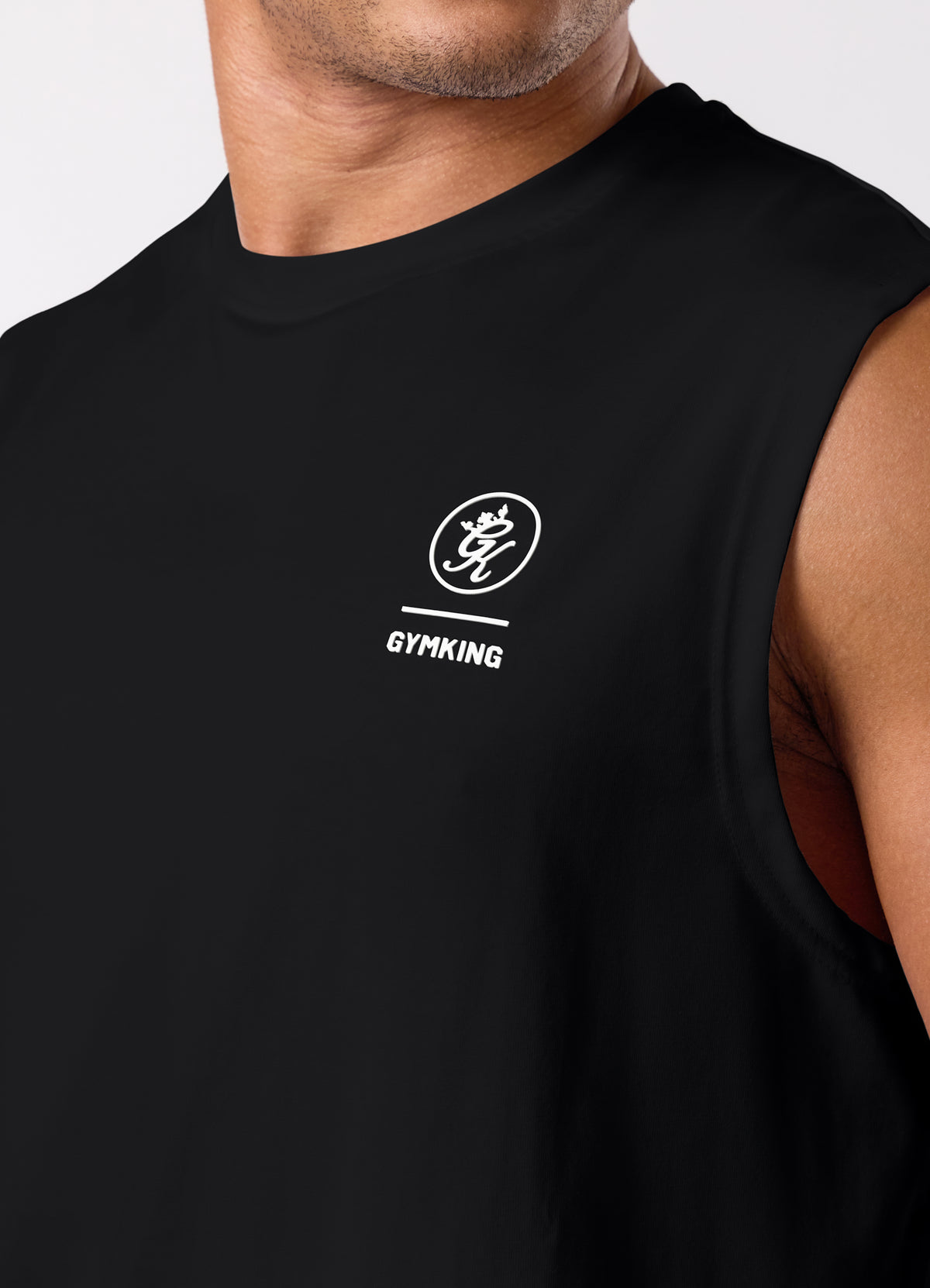 Gym King Aventus Jersey Vest - Black