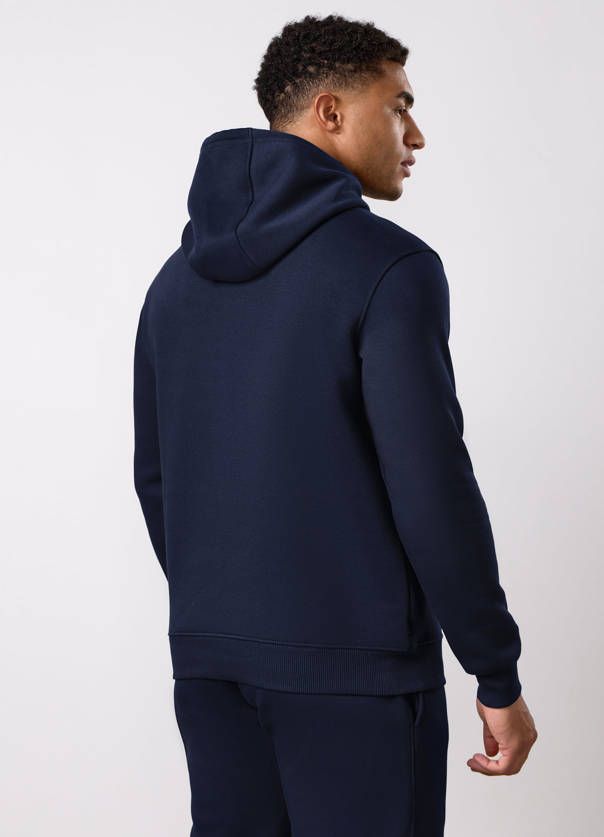 Gym King Fundamental Fleece-Trainingsanzug mit Kapuze – Marineblau