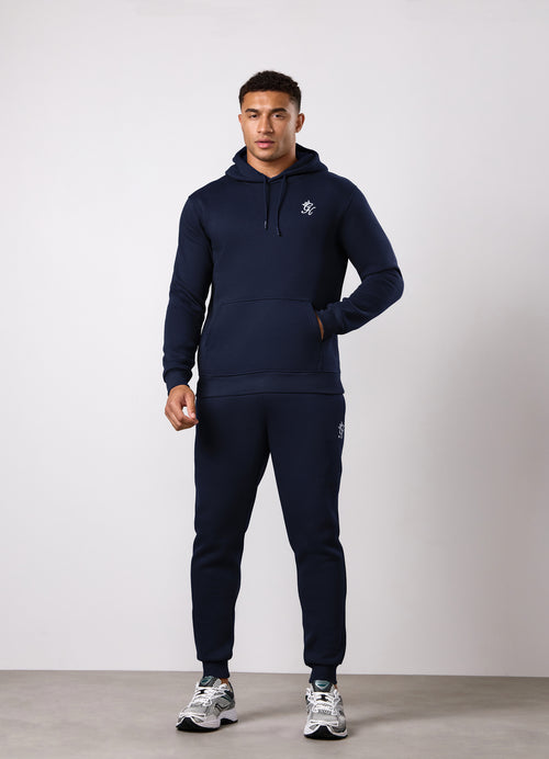 Gym King Fundamental Fleece Hood Tracksuit - Navy