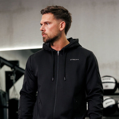Gym King Core Plus Panel Hoodie - Black