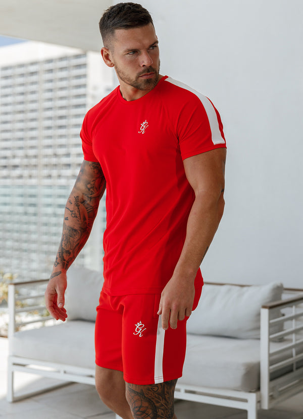 Gym King Core Plus Poly Tee - Chilli Red
