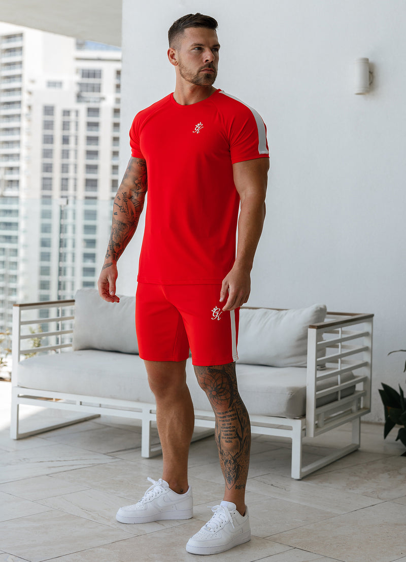 Gym King Core Plus Poly Tee - Chilli Red