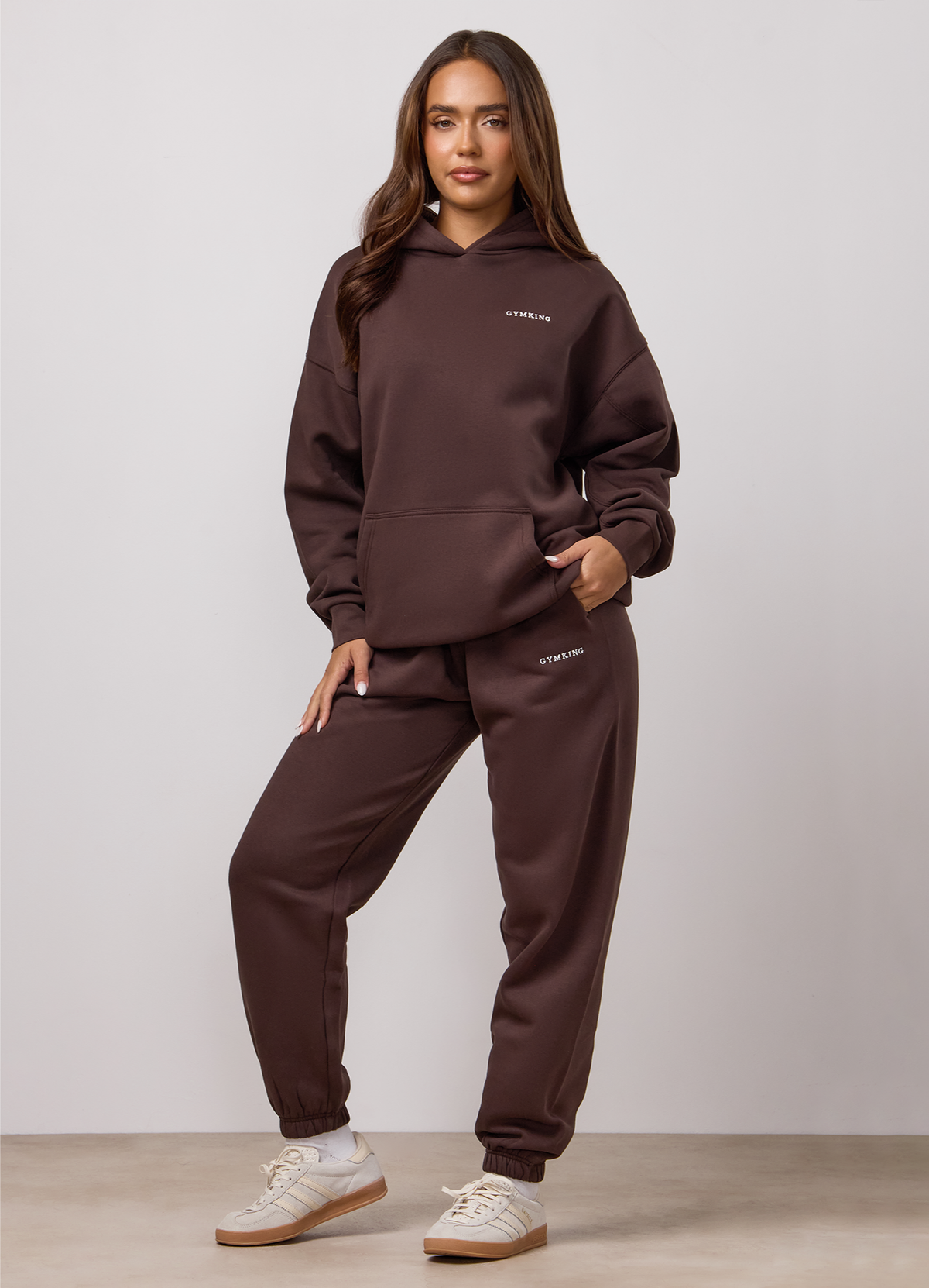 365 Relaxed Fit Hoodie Tracksuit Set - Dark Chocolate