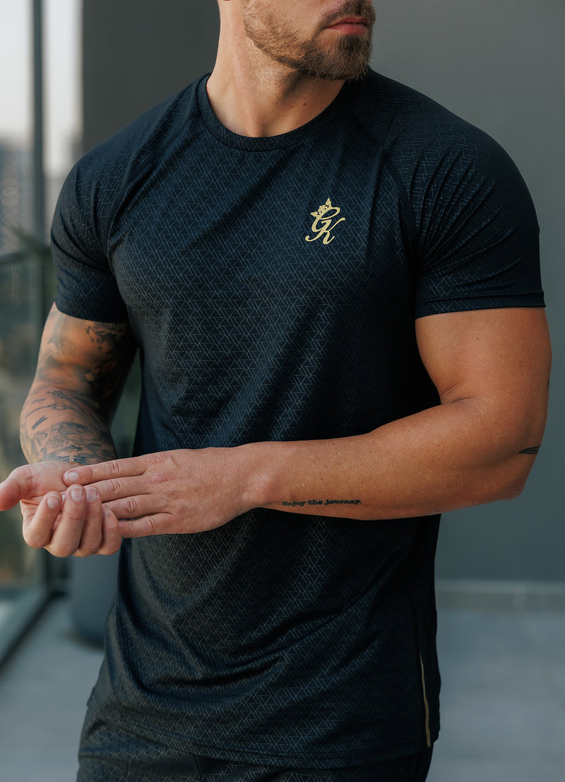 Gym King Debossed Tee - Black/Gold