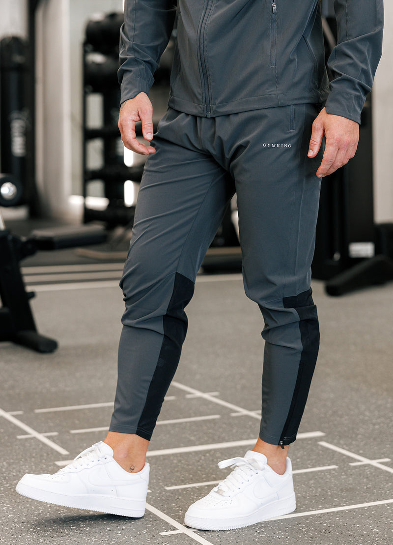 Gym King Debossed Camo Woven Jogger - Black/Oyster Grey