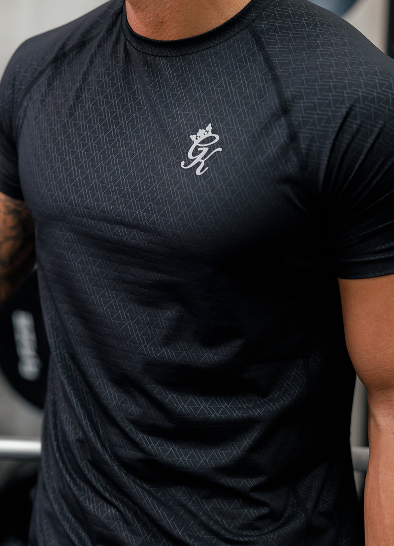 Gym King Debossed Energy Tee - Black