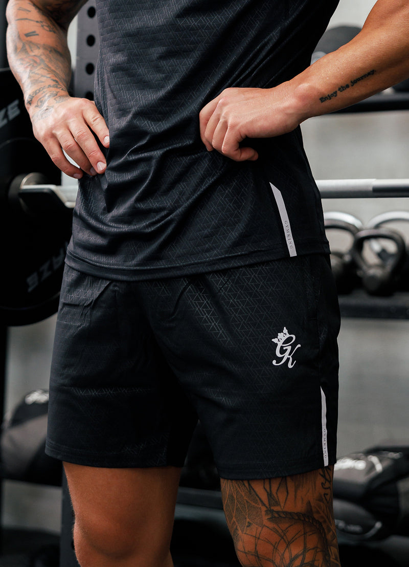 Gym King Debossed Energy Short - 6" - Black AOP