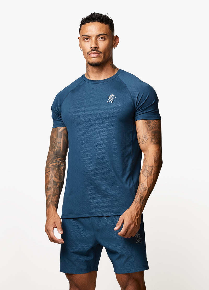 Gym King Debossed Energy Tee - Deep Blue