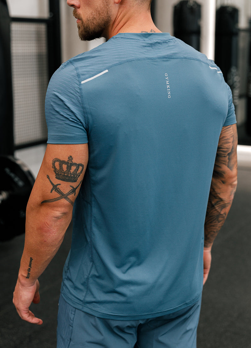 Gym King Divergent Tee - Lake Blue