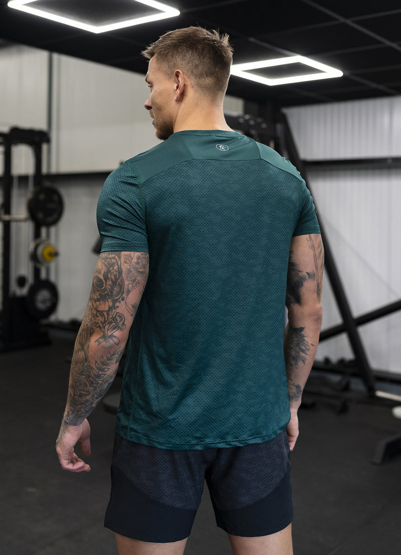 Gym King Enigma AOP Tee - Emerald Green