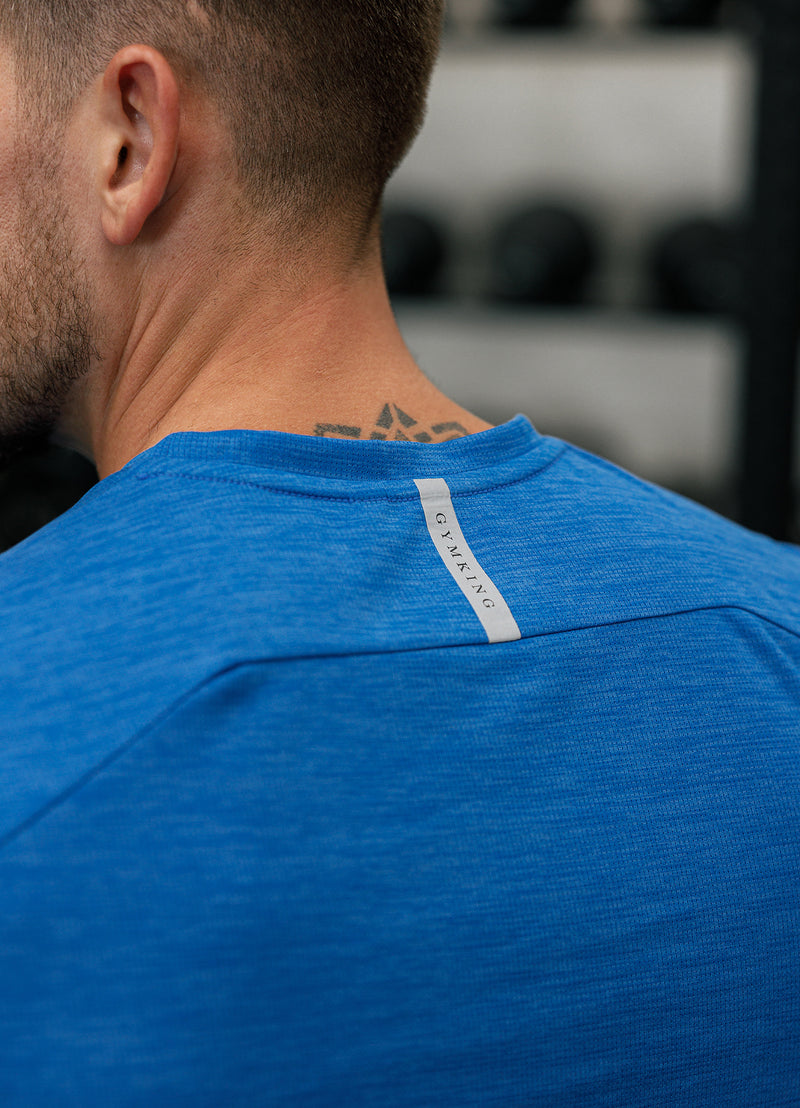 Gym King Element Tee - Sonic Blue Marl