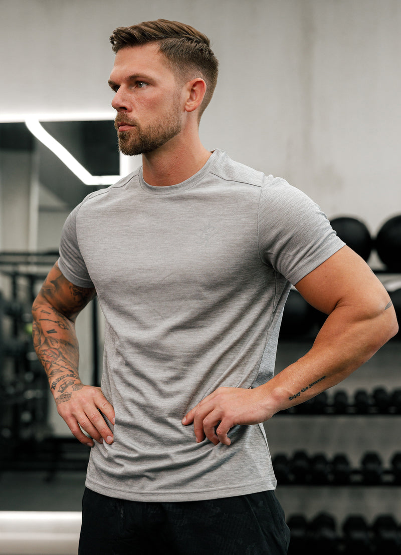 Gym King Element Tee - Grey Marl