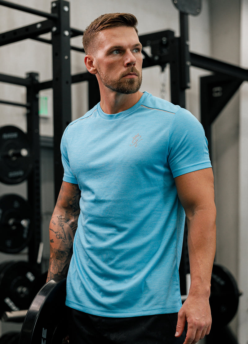 Gym King Element Tee - Aqua Sky Marl