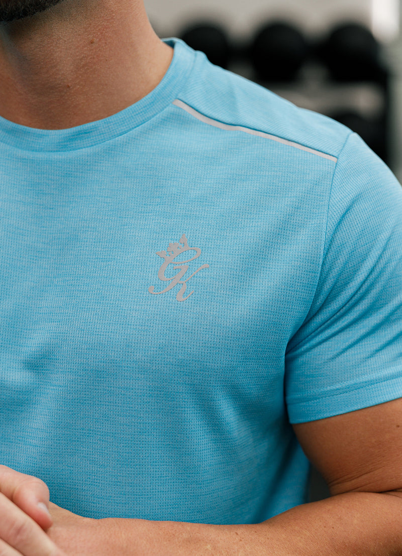 Gym King Element Tee - Aqua Sky Marl