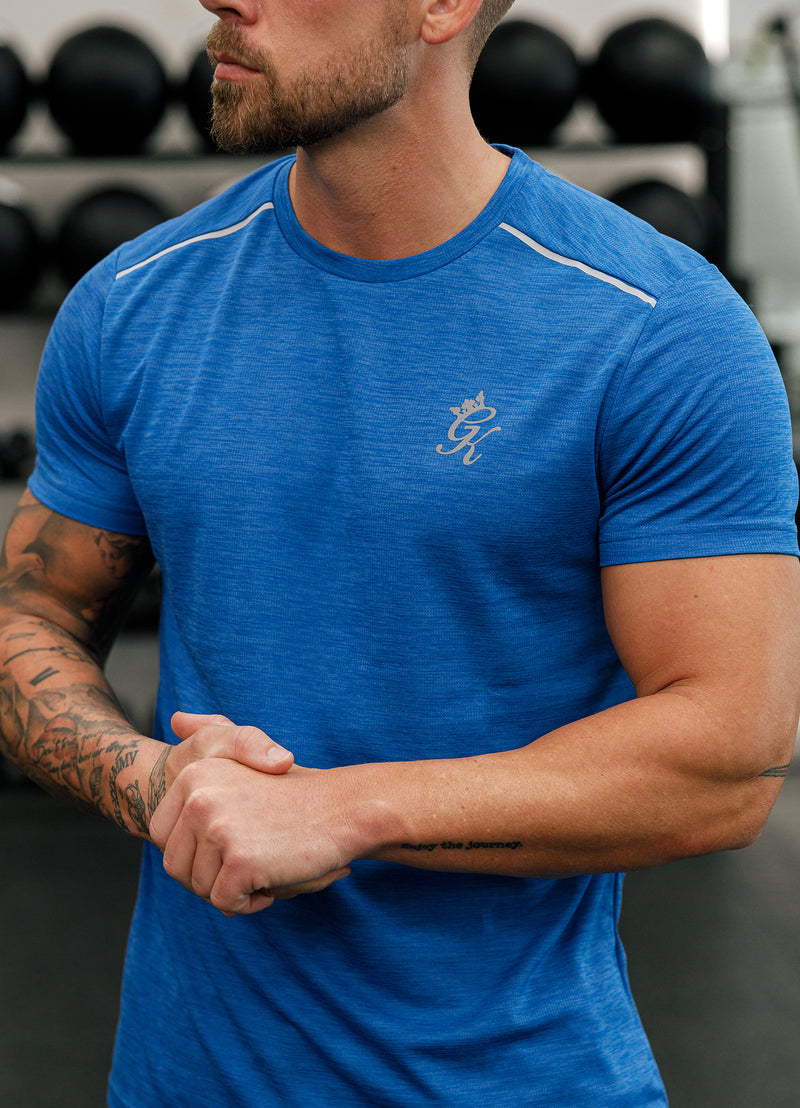 Gym King Element Tee - Sonic Blue Marl